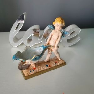 Fontanini Depose Italy Cherub w/Wheelbarrow (Vintage)